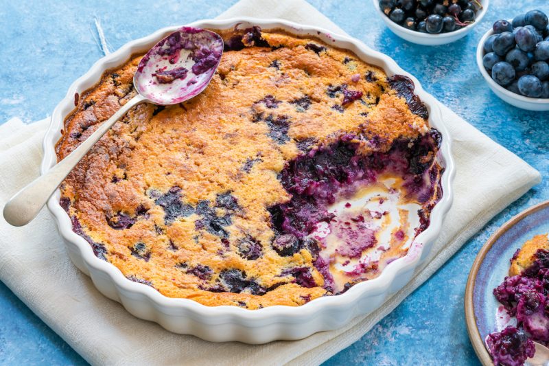 blauwe bessen clafoutis
