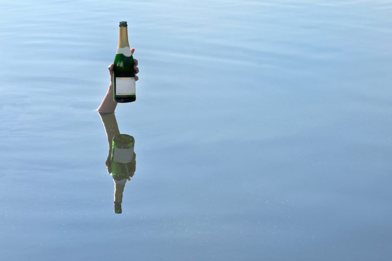 wijn onder water